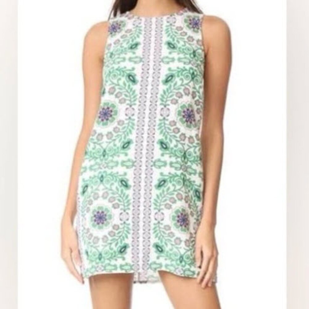 Tory Burch Spring Garden Party XS Linen Blend Mini Dress XS, 0
